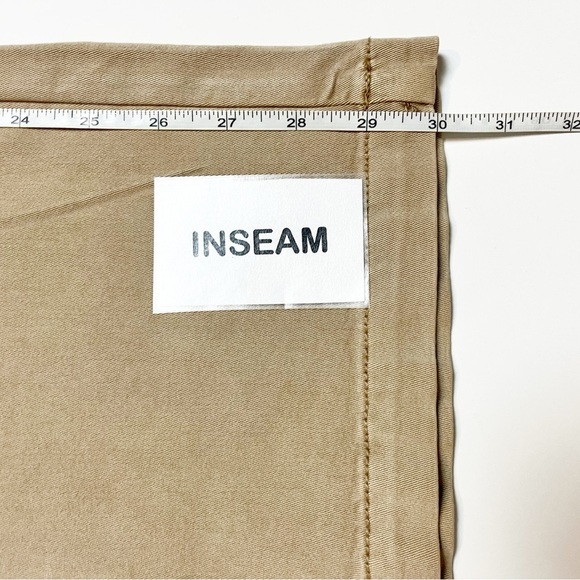 American Eagle NWT Baggy Wide Leg Khaki Pants 10 SHORT trousers high rise waist - Picture 11 of 12